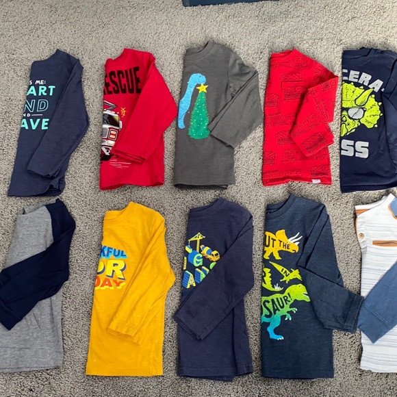 Cat & Jack Other - 14 long sleeve boys T-shirts lot winter bundle 4t